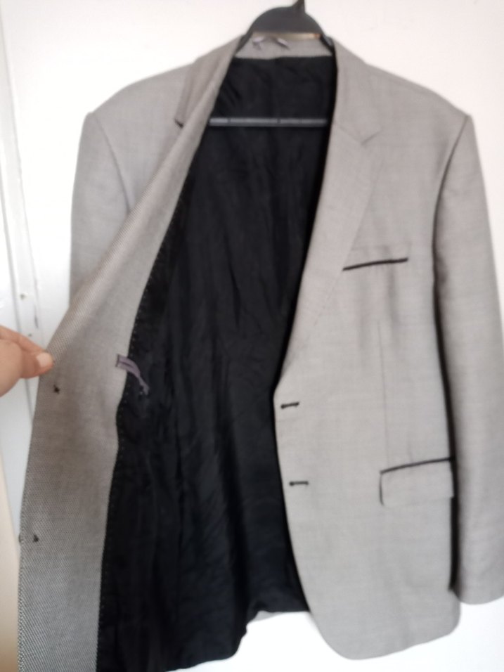 Altınyıldız Gri Erkek Düz Kesim Blazer Ceket - Görsel 2