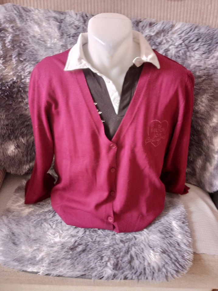 Bordo Triko Erkek Ceket - Görsel 2