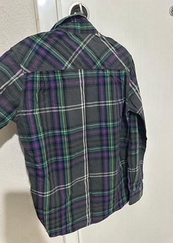 Gri Düğmeli Uzun Kollu Erkek Gömlek - Görsel 3