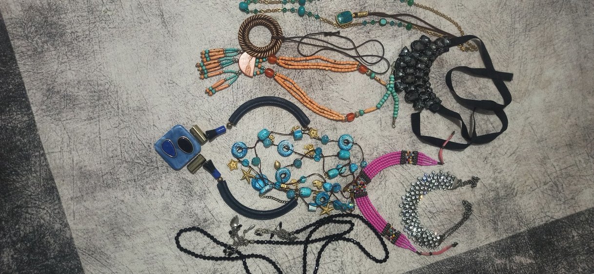 Renkli Turkuaz Boncuklu Uzun Bohem Kolye - Görsel 2