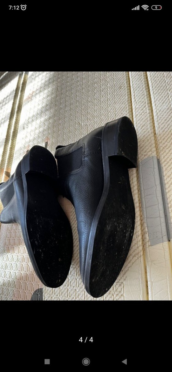 Siyah Deri Kadın Topuklu Bot HM 
bot çizme - Görsel 4