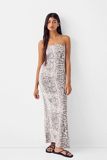 Bershka midi boy sezon elbise