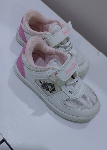 Kız Çocuk Pembe Baskılı Sneaker Velcro