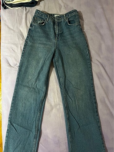Defacto kesik paça wide leg jean pantolon