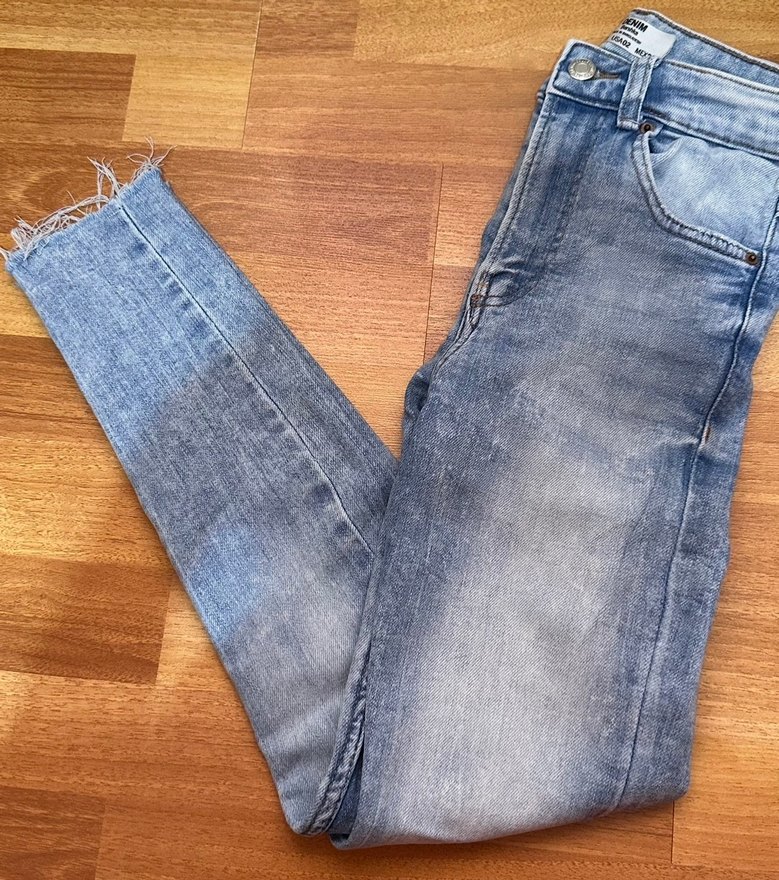 Bershka buz mavisi jean - Görsel 4