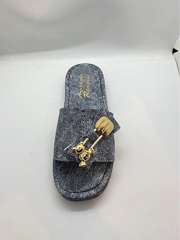 diğer Beden Ayıcık Figür Kot (Jeans) Kalın Taban Kadın Terlik