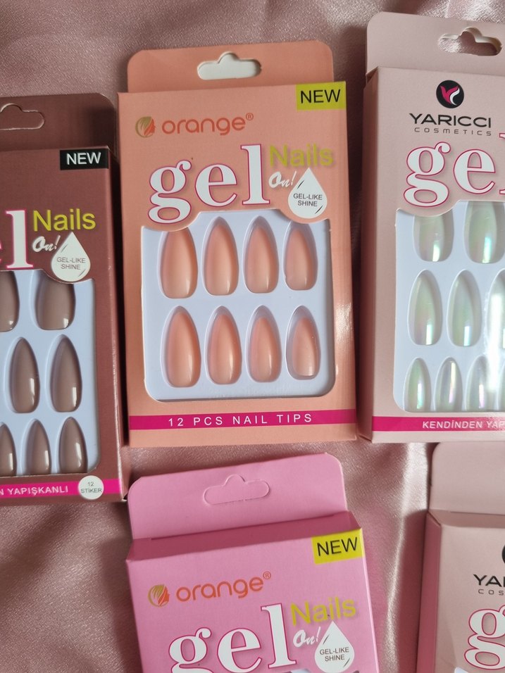 Pastel Bej Jel Tırnak Takma Seti - Görsel 2