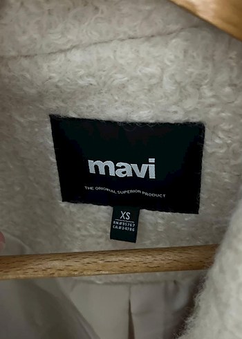 xs Beden beyaz Renk Ekru dokuma kaşe ceket Mavi marka
