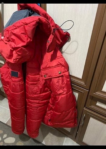 Kırmızı Fermuarlı Erkek Mont - Görsel 4