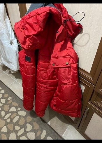 Kırmızı Fermuarlı Erkek Mont - Görsel 3