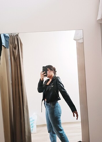 s Beden siyah Renk Pull & bear deri ceket