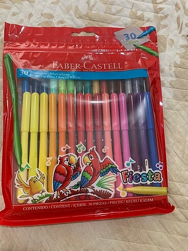 Faber castell 30 lu keçeli kalem