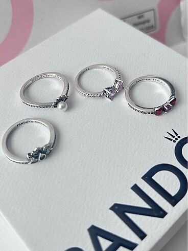  Beden gri Renk Pandora prenses yüzük