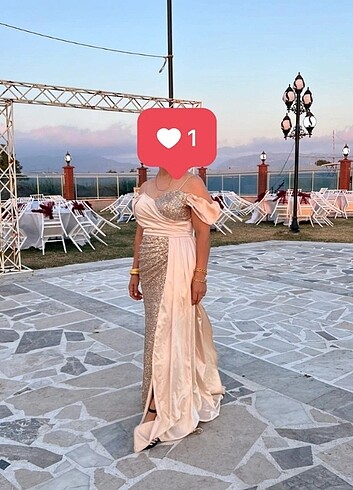 Alfabeta Gold taşlı elbise