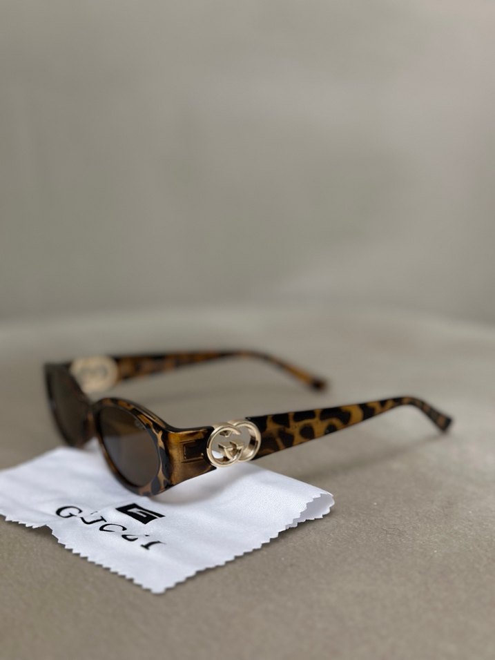 Kahverengi Kemer Detaylı Gucci Kadın Gözlüğü - Görsel 3