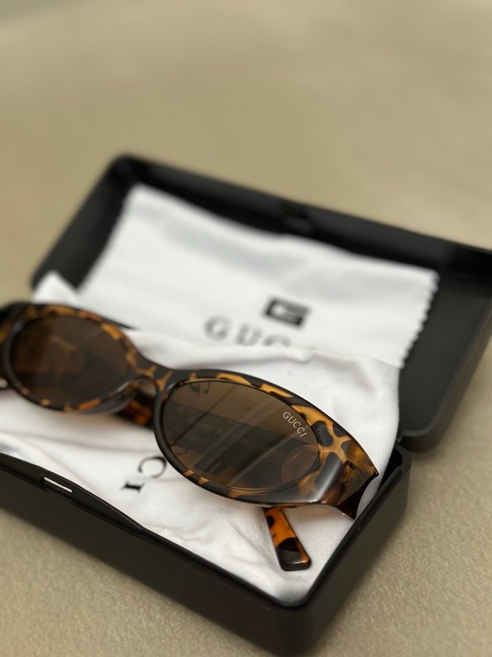 Kahverengi Kemer Detaylı Gucci Kadın Gözlüğü - Görsel 2