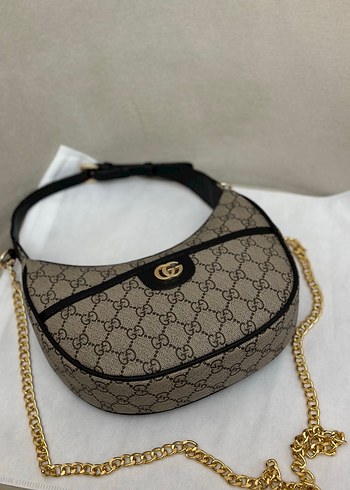 Bej Deri Zincir Detaylı Klasik Kadın Çanta - Görsel 2