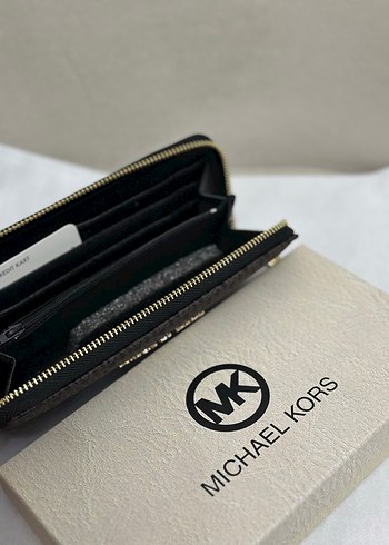 Michael Kors Deri Kahverengi Fermuarlı Cüzdan - Görsel 3