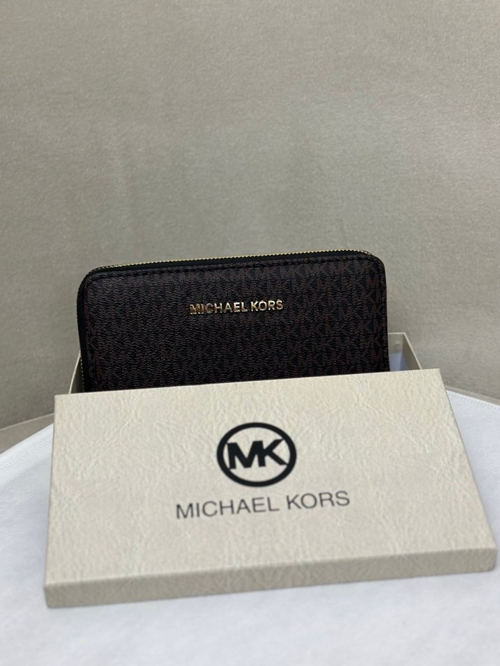 Michael Kors Deri Kahverengi Fermuarlı Cüzdan - Görsel 2