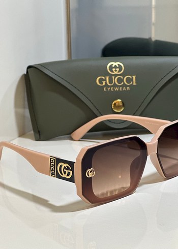 Gucci Kadın Kahverengi Parlak Güneş Gözlüğü - Görsel 3