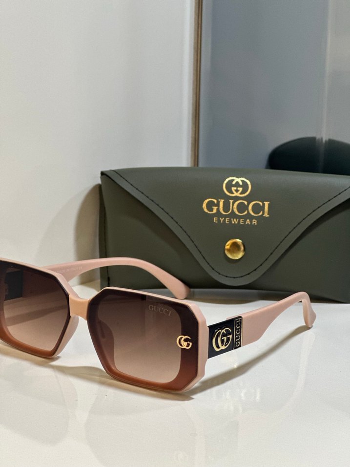 Gucci Kadın Kahverengi Parlak Güneş Gözlüğü - Görsel 2