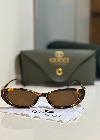 Gucci Klasik Kahverengi Tokalı Kadın Gözlüğü - Görsel 3