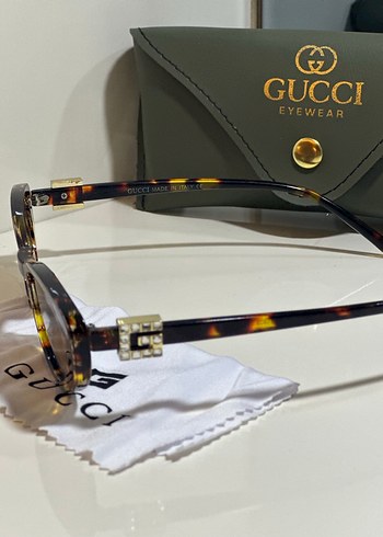 Gucci Klasik Kahverengi Tokalı Kadın Gözlüğü - Görsel 2