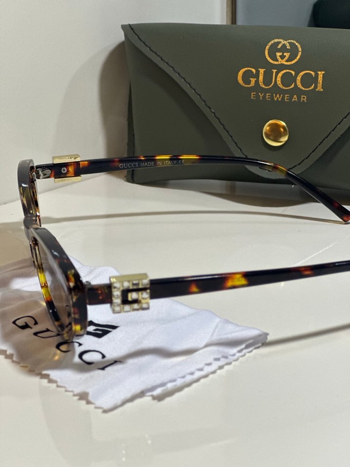 Gucci Klasik Kahverengi Tokalı Kadın Gözlüğü - Görsel 2