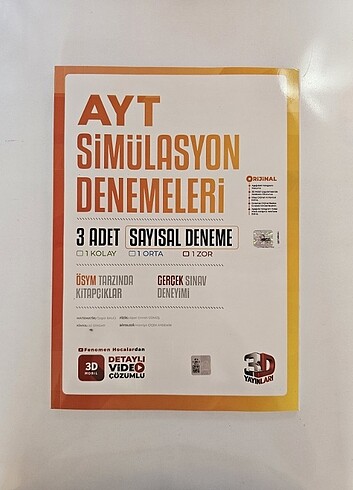 3D Ayt sayısal deneme