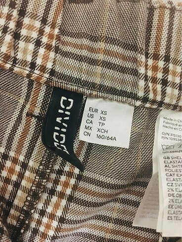 xs Beden H&M desenli kumaş pantalon