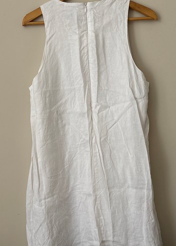 Kerem kolsuz beyaz elbise - Görsel 5