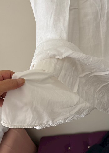 Kerem kolsuz beyaz elbise - Görsel 4