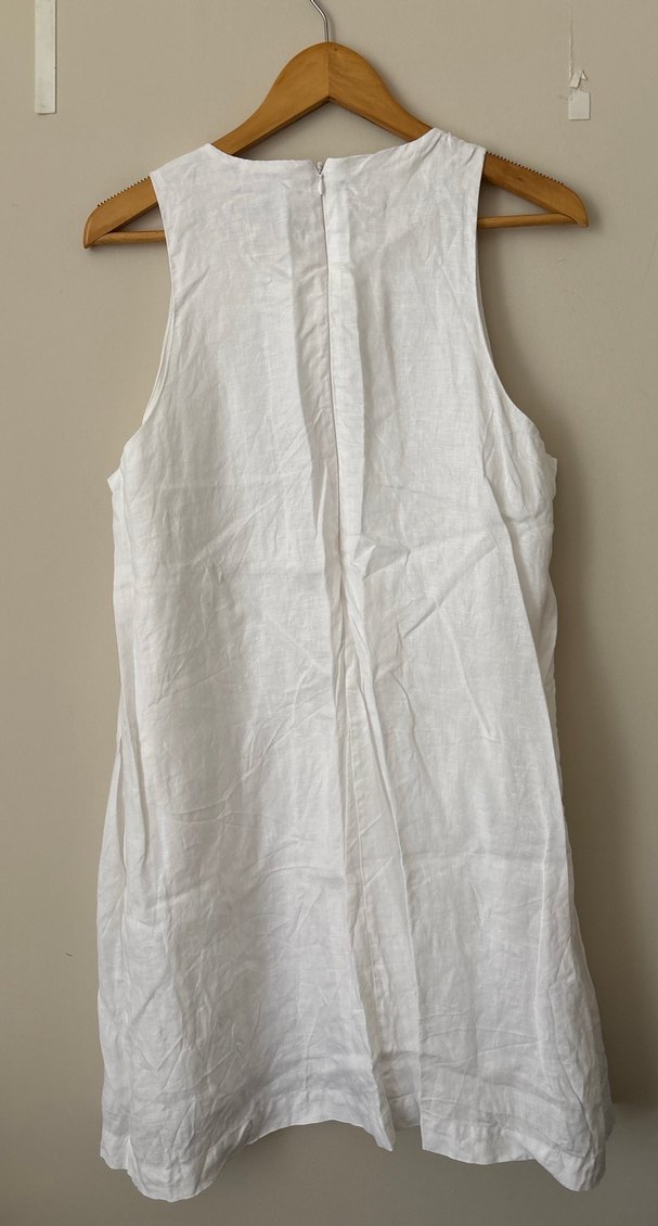 Kerem kolsuz beyaz elbise - Görsel 5