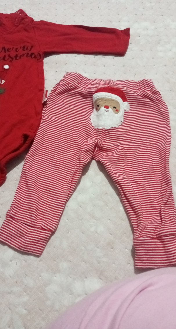 Uzun Kollu Kırmızı Örgü Bebek Zıbını. - Görsel 3