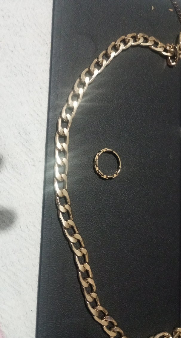 Zincir Detaylı Kadın Altın Renkli boyun Zinciri - Görsel 2