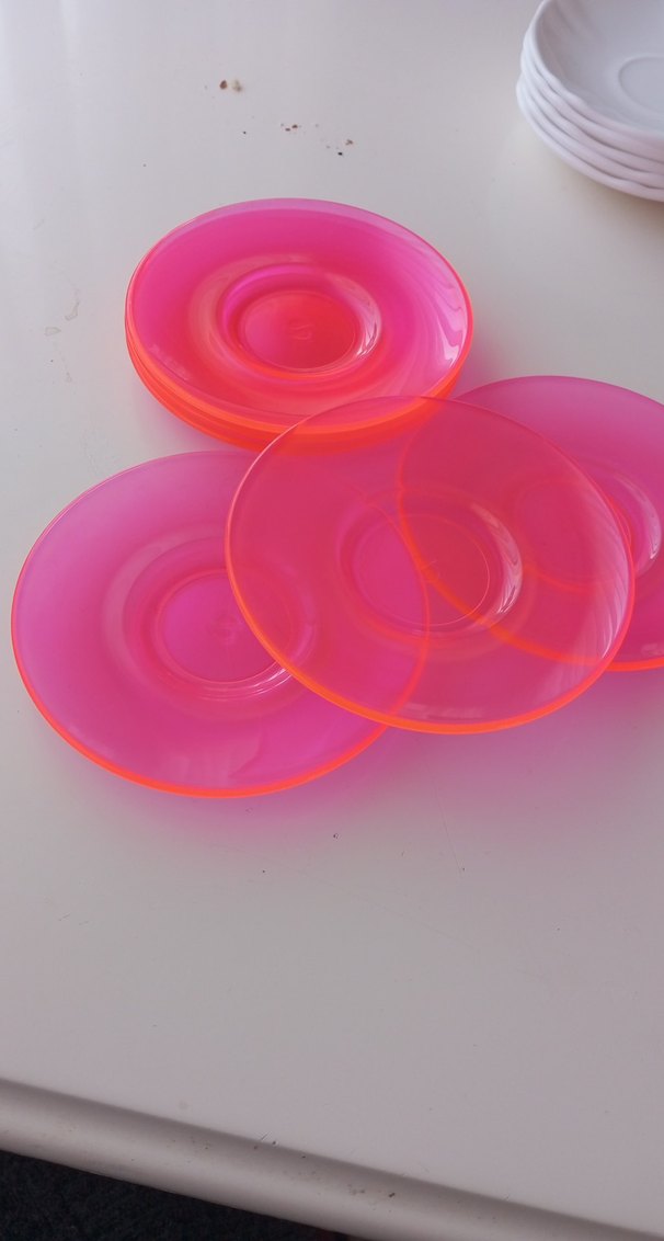 Pembe Renkli cam Tabak - Görsel 2