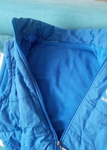 Erkek Çocuk Mavi Adidas Fermuarlı Yelek - Görsel 2