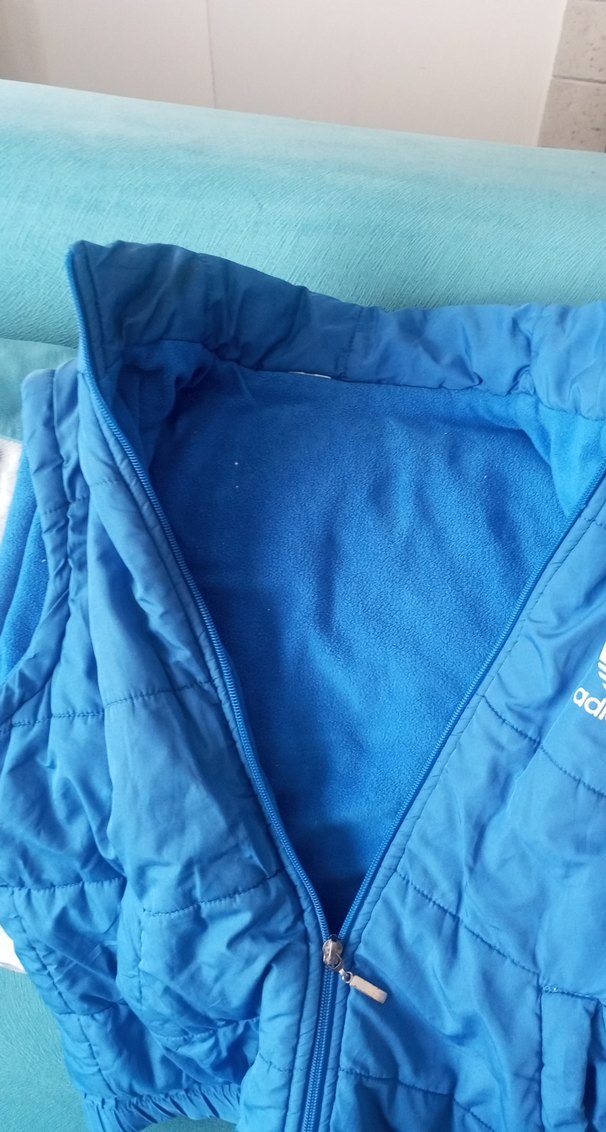 Erkek Çocuk Mavi Adidas Fermuarlı Yelek - Görsel 2