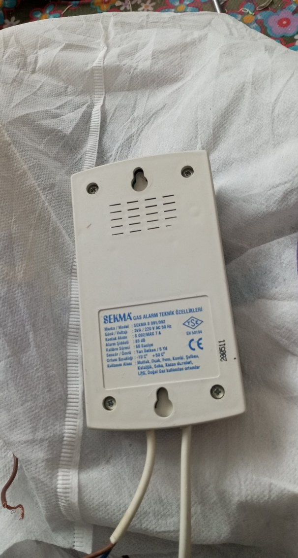 SEKMA S.092 Gaz Alarmı Gri Cihaz - Görsel 2