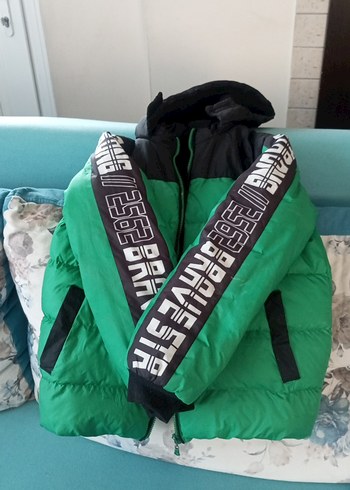 Erkek Çocuk Koyu Yeşil Fermuarlı Mont - Görsel 3