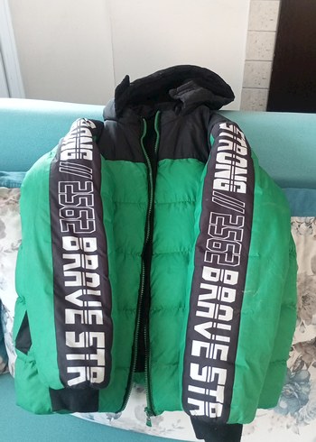 Erkek Çocuk Koyu Yeşil Fermuarlı Mont - Görsel 2