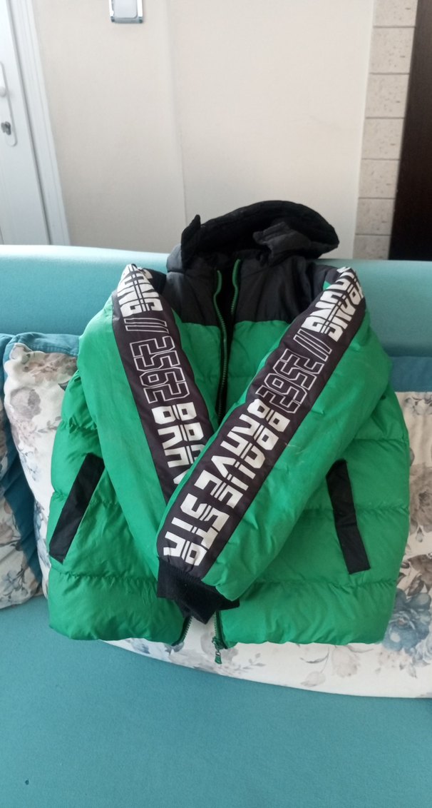 Erkek Çocuk Koyu Yeşil Fermuarlı Mont - Görsel 3