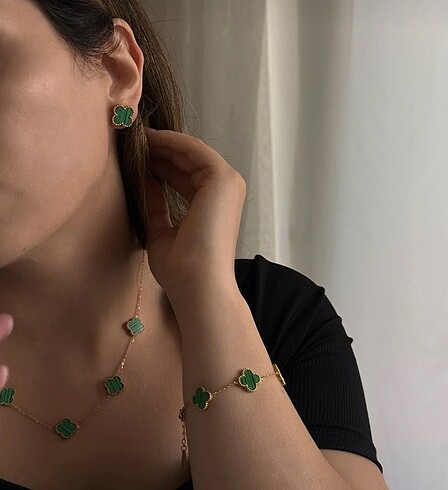  Beden çeşitli Renk Van Cleef Model Set Takı