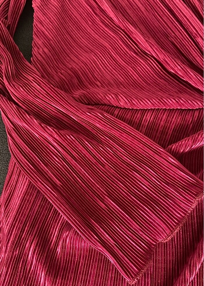 Tek omuz kruvaze elbise - Görsel 4