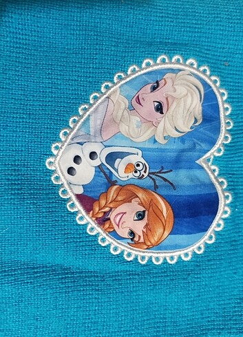 5-8 Yaş, 22 cm Beden koton Disney frozen atkı takım. 1 kez kullanıldı