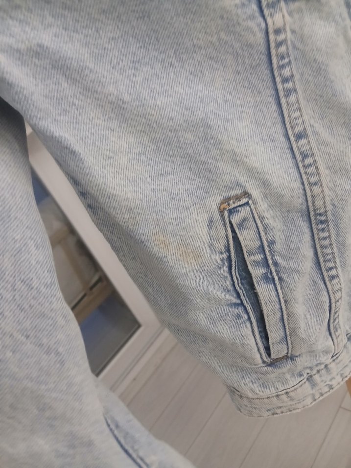 Gri Mavi kot Midi Denim Ceket - Görsel 4