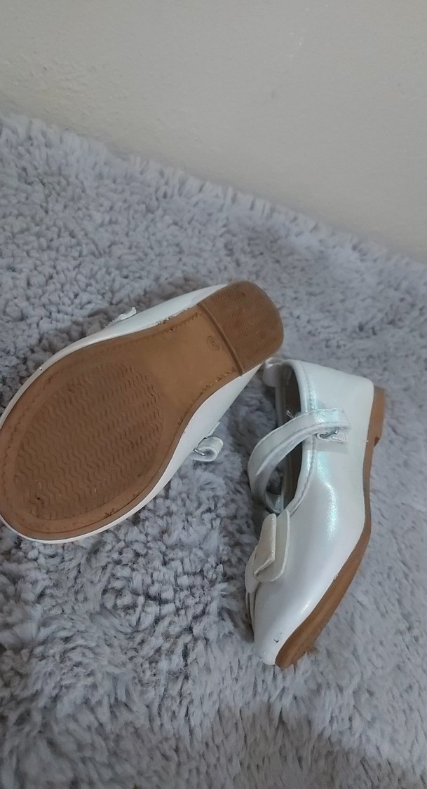 Kız Çocuk Beyaz Tokalı Babet - Görsel 5