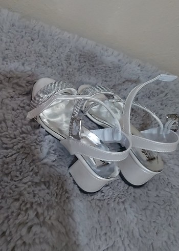 Beyaz çocuk Dolgu Topuklu Abiye Ayakkabı - Görsel 4