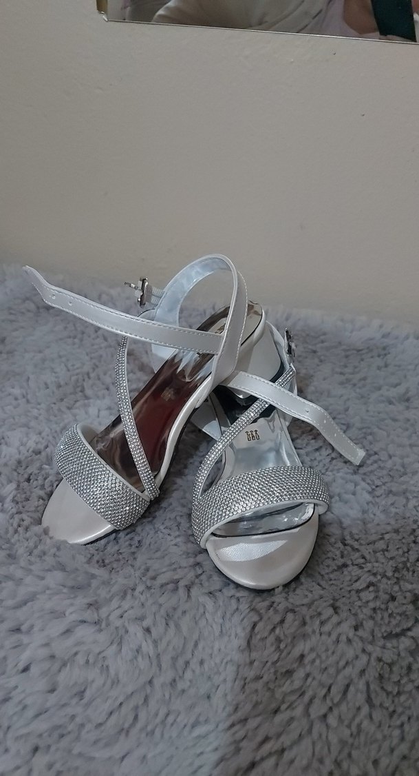 Beyaz çocuk Dolgu Topuklu Abiye Ayakkabı - Görsel 2