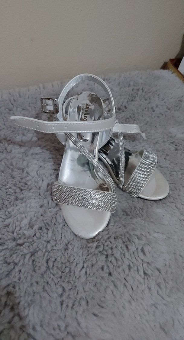 Beyaz çocuk Dolgu Topuklu Abiye Ayakkabı - Görsel 3